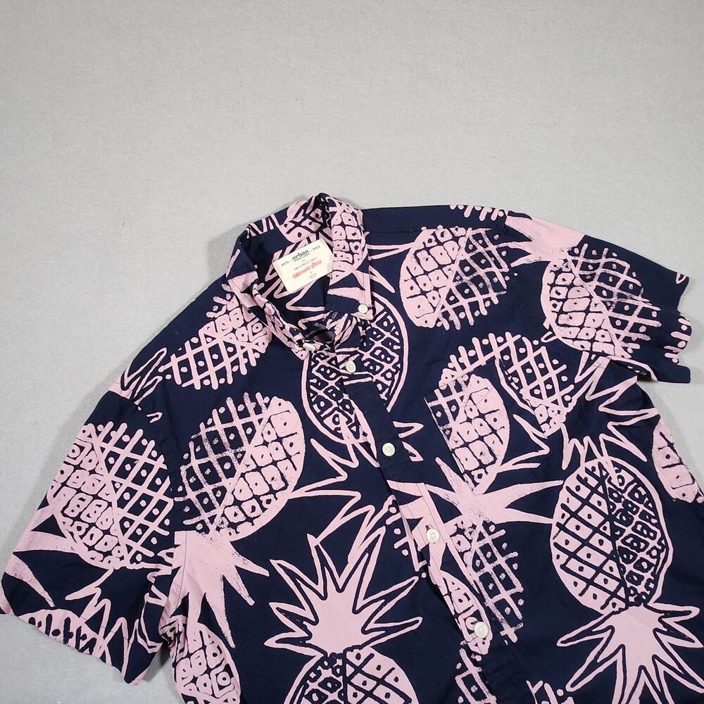 Urban Pipeline Hawaiian Shirt Mens Large Blue Pineapple Short Sleeve Button Up